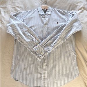 Polo by Ralph Lauren blue and white stripe shirt